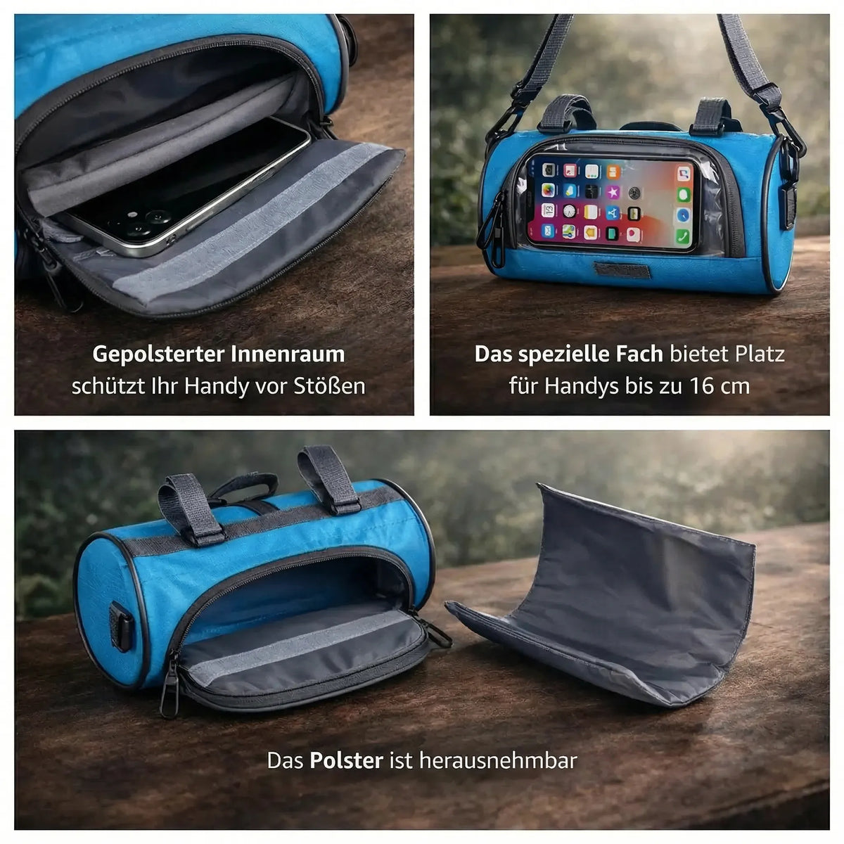 Handlebar Bag for Bike – Waterproof Bike Bag with Touchscreen