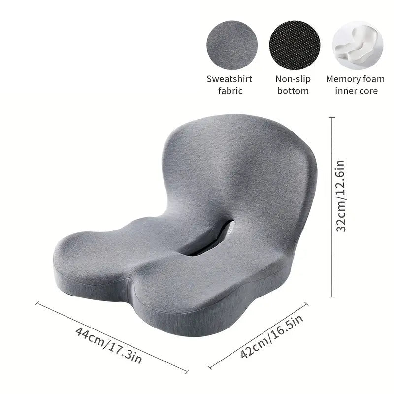 Memory foam backrest cushion for comfortable sitting at home, office or car