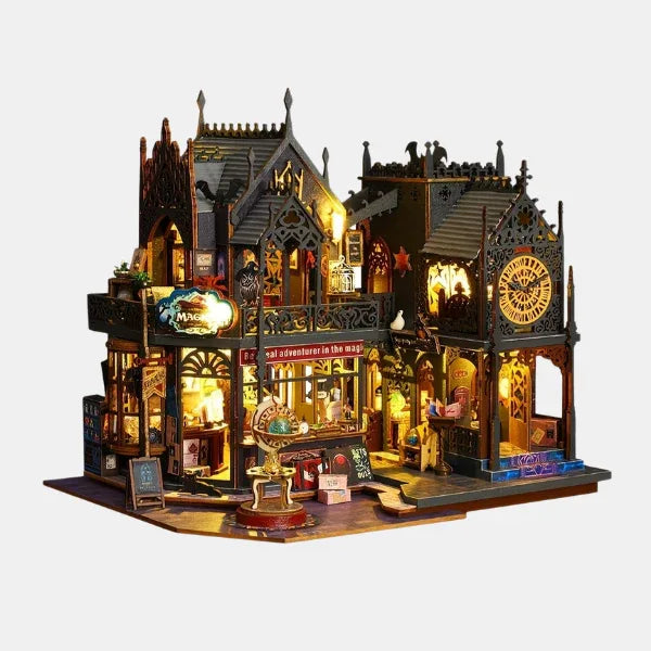Maison Livre Captivante – Puzzle 3D en Bois avec Éclairage Magique