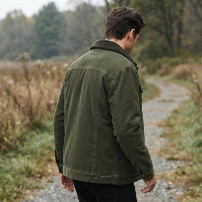 Men's corduroy jacket | Soft-lined, windproof and deep pockets