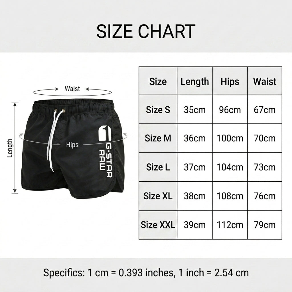 Men's quick-dry swim trunks - Lightweight beach and swimwear