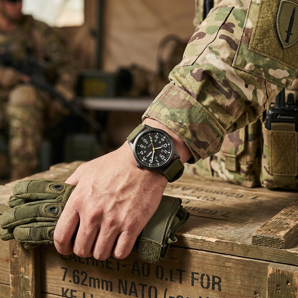 Rugged outdoor military watch - Durable design for everyday adventures