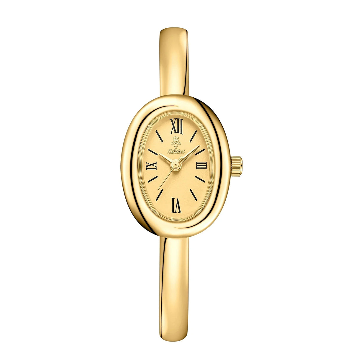 Minimalist Women's Watch with Golden Glow and Stainless Steel Bracelet – Elegant Ladies Watch for Everyday Wear