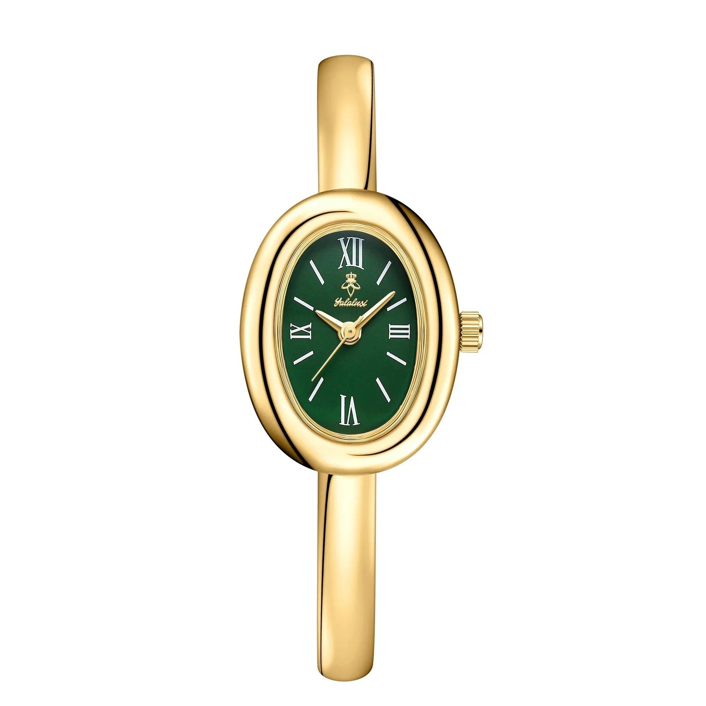 Minimalist Women's Watch with Golden Glow and Stainless Steel Bracelet – Elegant Ladies Watch for Everyday Wear
