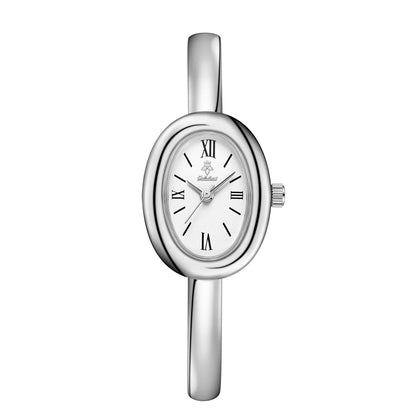 Minimalist Women's Watch with Golden Glow and Stainless Steel Bracelet – Elegant Ladies Watch for Everyday Wear