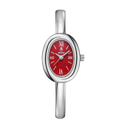 Minimalist Women's Watch with Golden Glow and Stainless Steel Bracelet – Elegant Ladies Watch for Everyday Wear