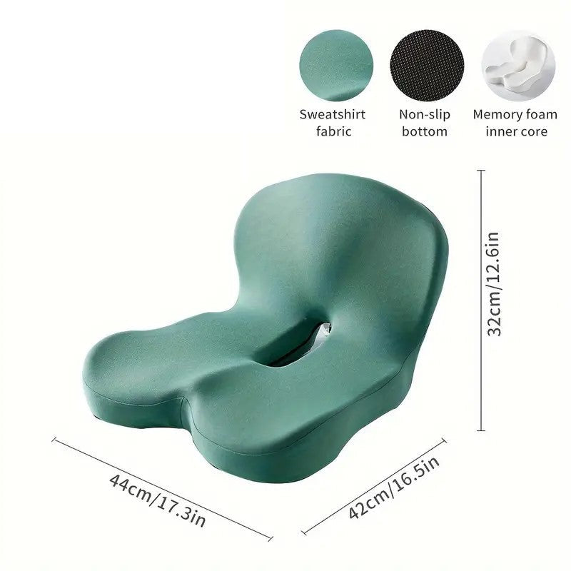 Memory foam backrest cushion for comfortable sitting at home, office or car
