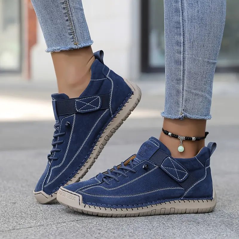 Orthopedic Sneakers with Shock-Absorbing EVA Soles – Wide Fit Premium Leather Slip-On Shoes