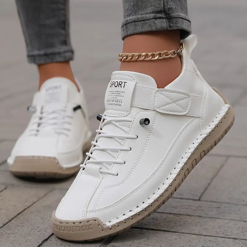 Orthopedic Sneakers with Shock-Absorbing EVA Soles – Wide Fit Premium Leather Slip-On Shoes