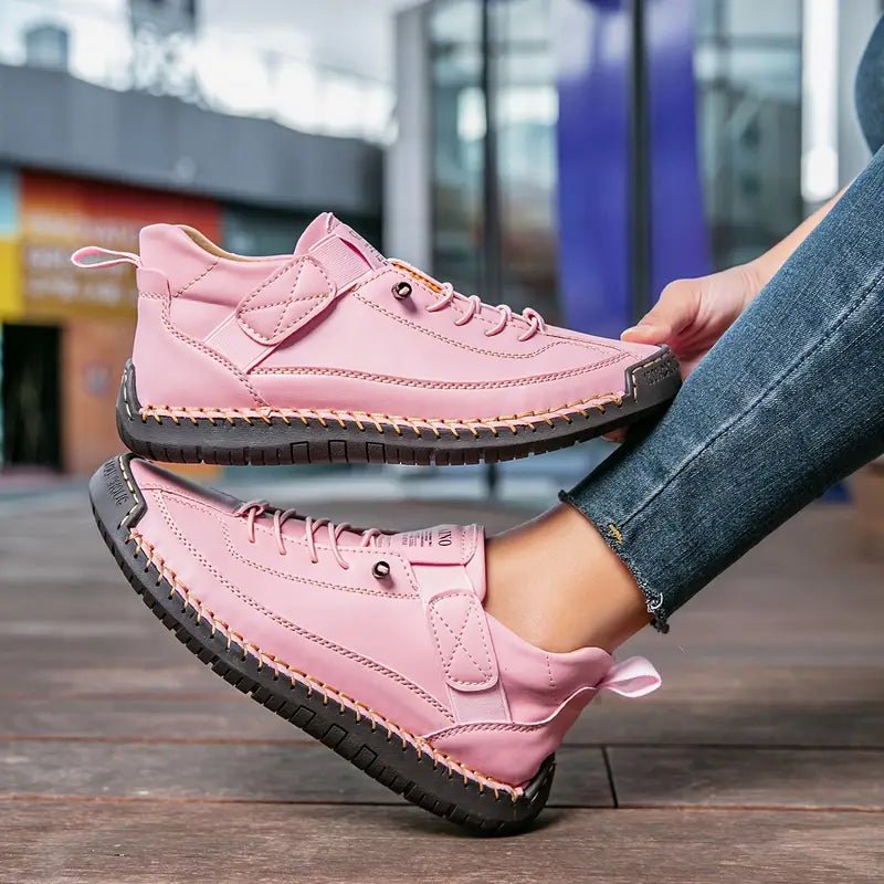 Orthopedic Sneakers with Shock-Absorbing EVA Soles – Wide Fit Premium Leather Slip-On Shoes
