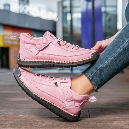 Orthopedic Sneakers with Shock-Absorbing EVA Soles – Wide Fit Premium Leather Slip-On Shoes