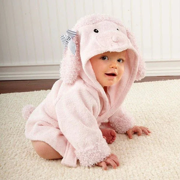 PEIGNOIR BAIN BÉBÉ ANIMAUX