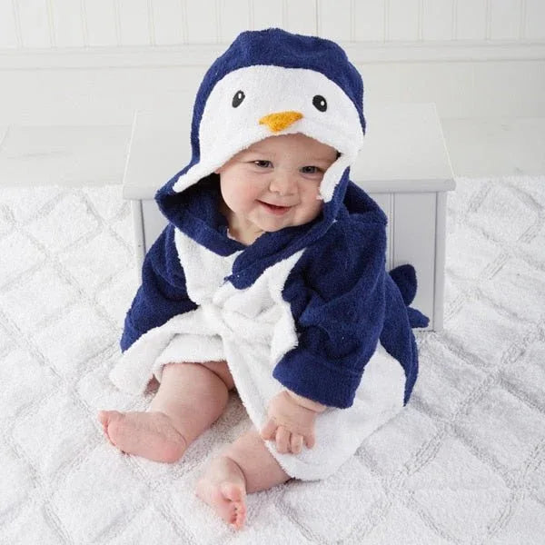 PEIGNOIR BAIN BÉBÉ ANIMAUX