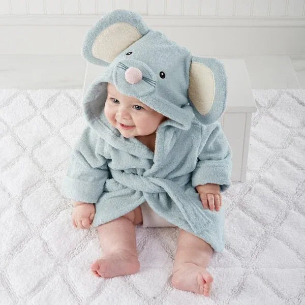 PEIGNOIR BAIN BÉBÉ ANIMAUX