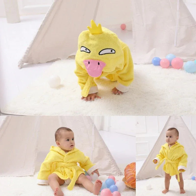 PEIGNOIR BAIN BÉBÉ ANIMAUX
