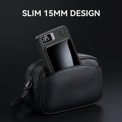 Portable 10000mAh power bank with 22.5W charging and LED display - Slim wireless design