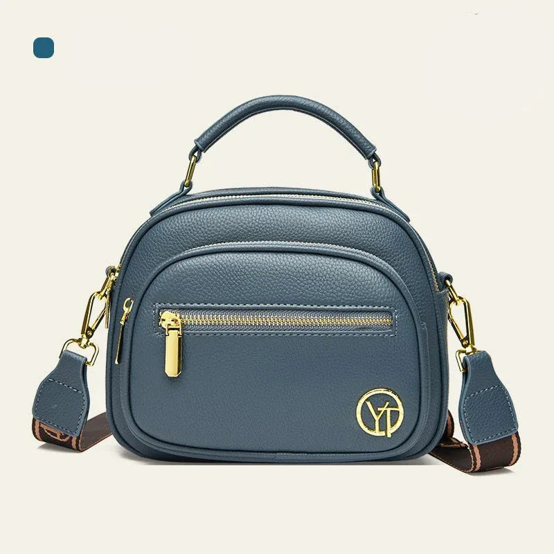 Sac classique multi-compartiments à bandoulière large et ajustable en cuir