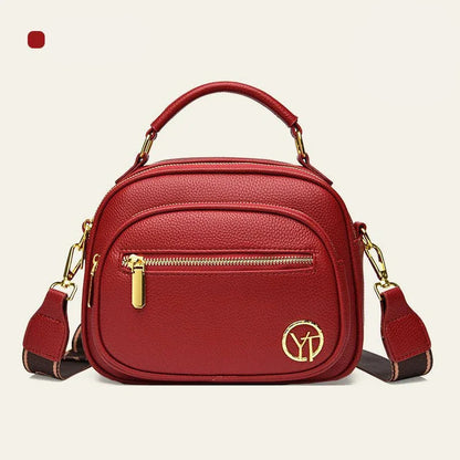 Sac classique multi-compartiments à bandoulière large et ajustable en cuir