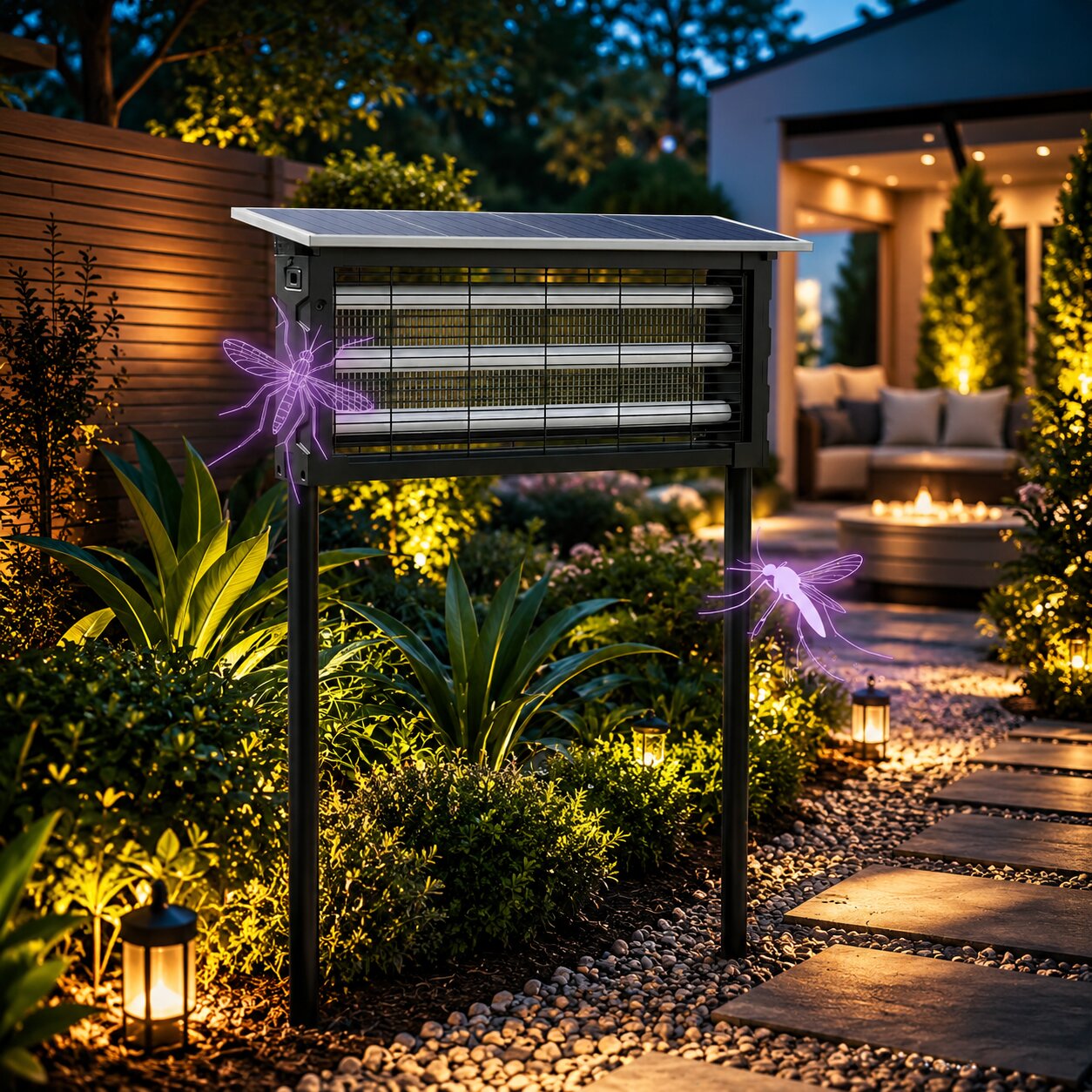 Elsie Solar Bug Zapper Light - Outdoor UV Insect Killer, IPX5 Water Resistant