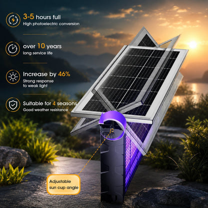 Elsie Solar Bug Zapper Light - Outdoor UV Insect Killer, IPX5 Water Resistant