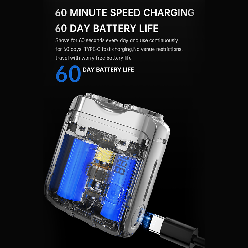 Portable Mini Men's Electric Shaver – Compact & rechargeable – Wet/dry use, perfect for travel or gym bag – quick and smooth shave