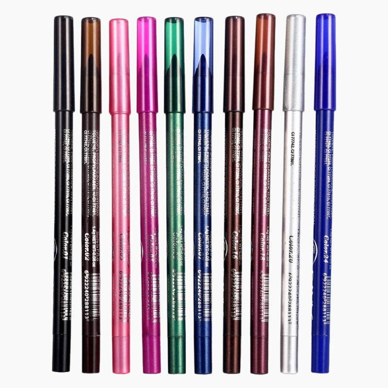 10 colourful gel eyeliner pens