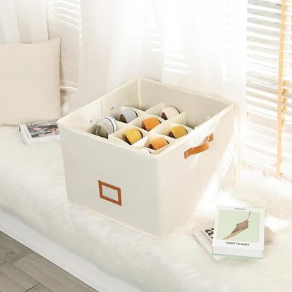 Fabric Shoe Organiser Storage Box – Foldable, Large Capacity, Dustproof & Breathable for Closet & Bedroom