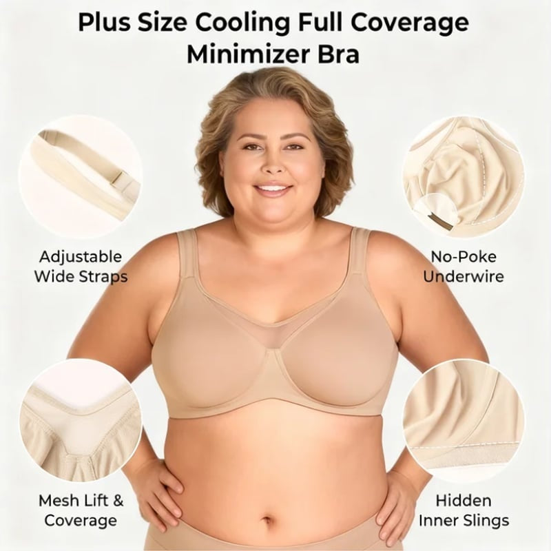 Women's Elegant Sheer Full Coverage Plus Size Bra