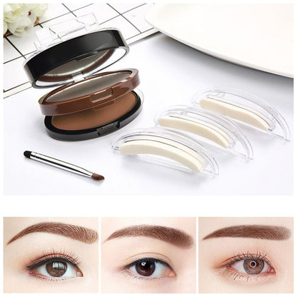 Instant Adjustable Eyebrow Stamp – Two‑color brow powder, waterproof & smudge‑proof. Natural, full brows in seconds