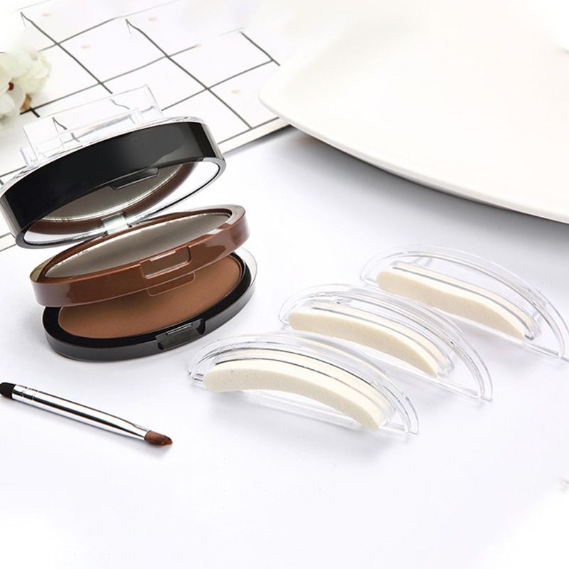 Instant Adjustable Eyebrow Stamp – Two‑color brow powder, waterproof & smudge‑proof. Natural, full brows in seconds