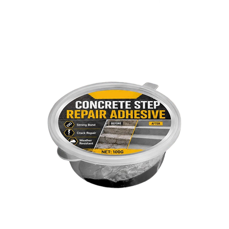 Concrete Step Repair Adhesive – Permanently bonds cracked stairs & walkways. Weatherproof – resists heat, ice & rain. Walk safely again