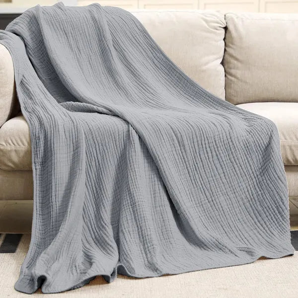 Plaid doux en mousseline