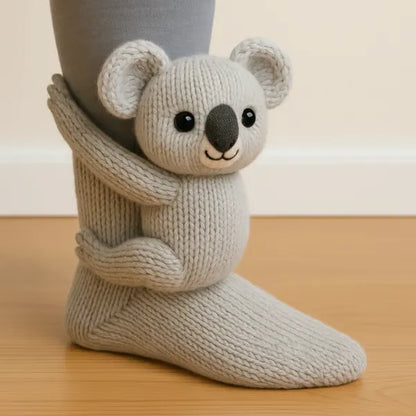 Chaussettes peluche animaux