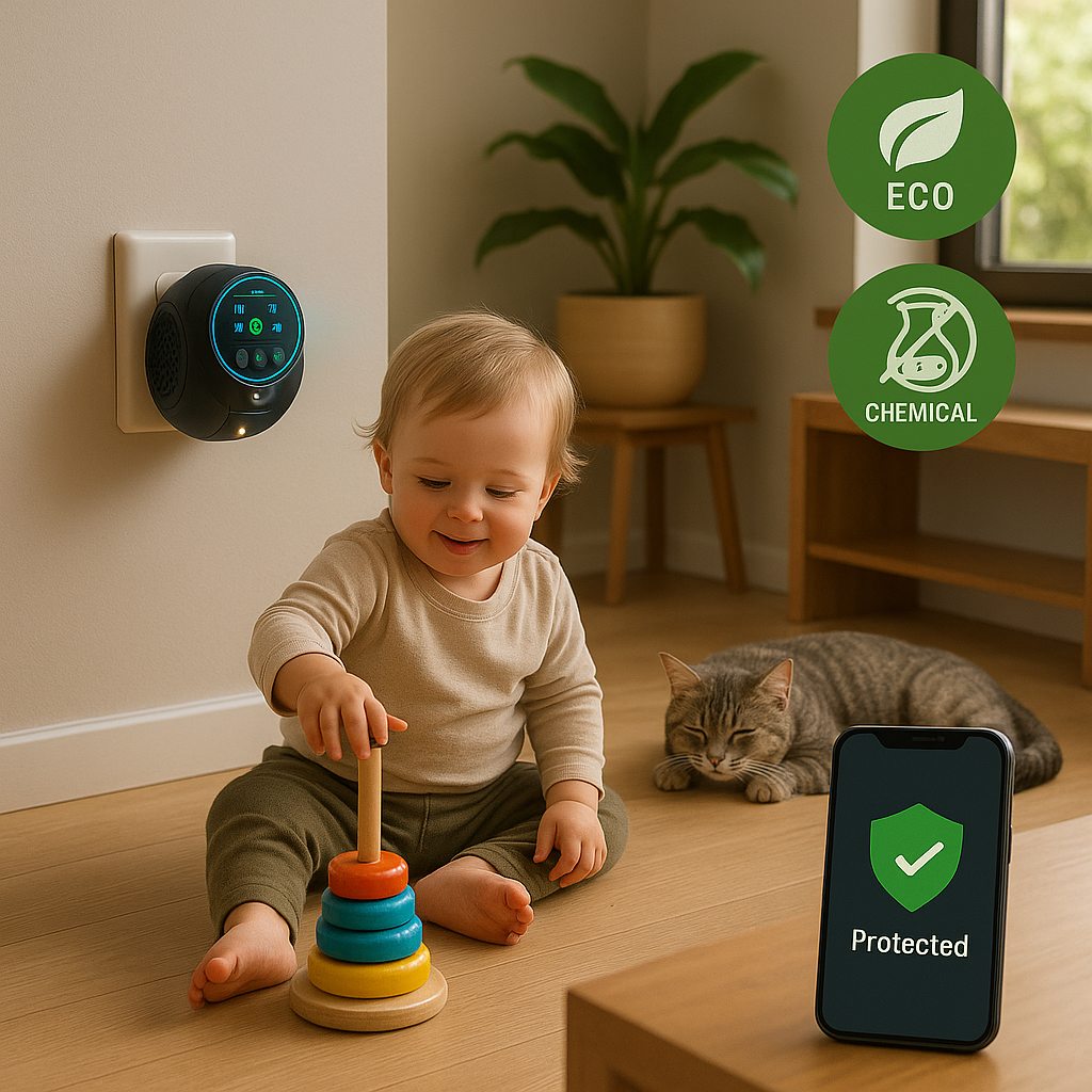 Elsie Ultrasonic Plug-In Pest Deterrent - Indoor and Outdoor, Black or White