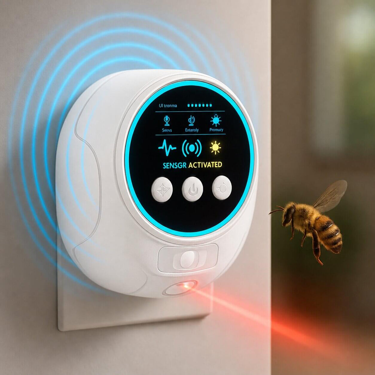 Elsie Ultrasonic Plug-In Pest Deterrent - Indoor and Outdoor, Black or White