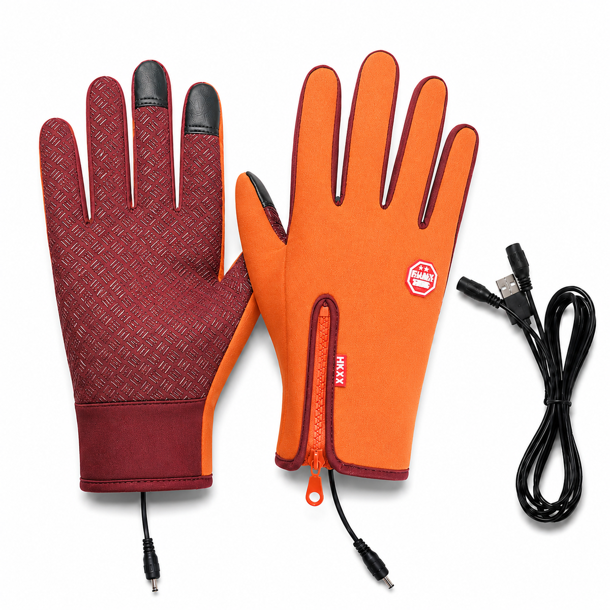 Unisex Heated Winter Gloves with Touchscreen & Waterproof Design
