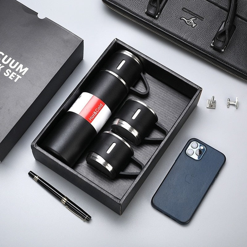 Unisex Portable Insulated Thermos Flask - 12-Hr Hot/Cold Retention