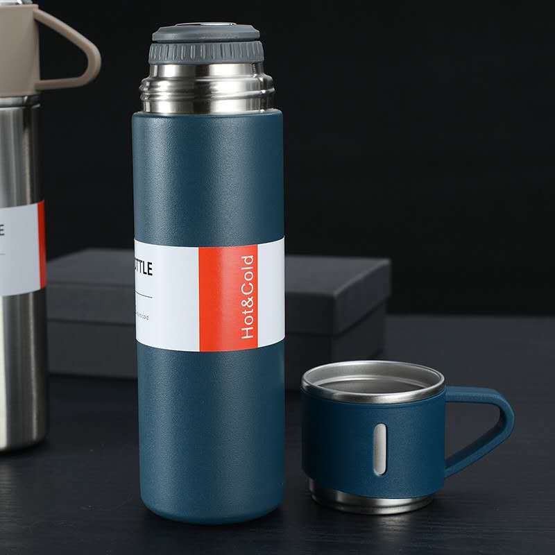 Unisex Portable Insulated Thermos Flask - 12-Hr Hot/Cold Retention