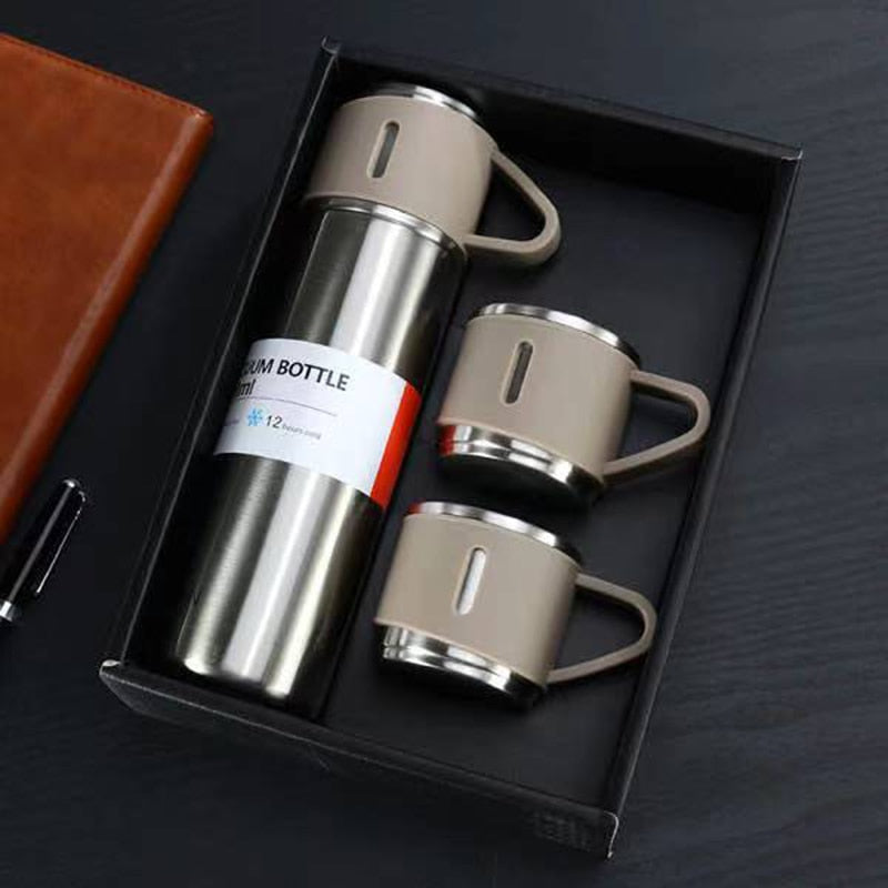 Unisex Portable Insulated Thermos Flask - 12-Hr Hot/Cold Retention